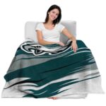 philadelphia eagles paint streaks green white blanket latest model