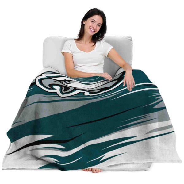 philadelphia eagles paint streaks green white blanket latest model