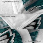 philadelphia eagles paint streaks green white blanket premium grade