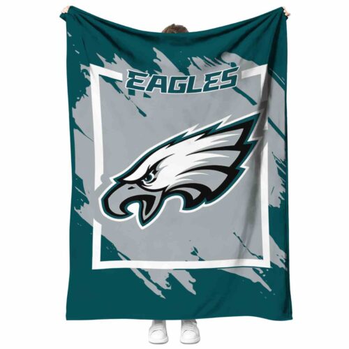 philadelphia eagles splatter effect green blanket best selling