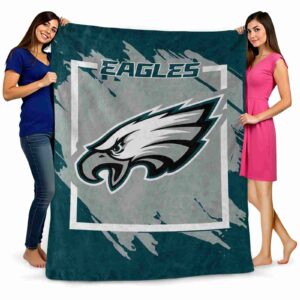 philadelphia eagles splatter effect green blanket fashion forward