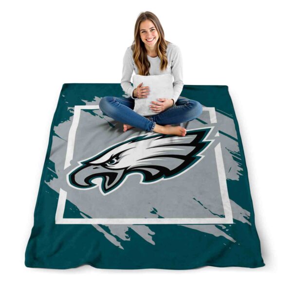 philadelphia eagles splatter effect green blanket high quality