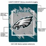 philadelphia eagles splatter effect green blanket new arrival