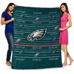 philadelphia eagles striped pattern green blanket fashion forward