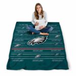 philadelphia eagles striped pattern green blanket high quality