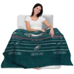 philadelphia eagles striped pattern green blanket latest model