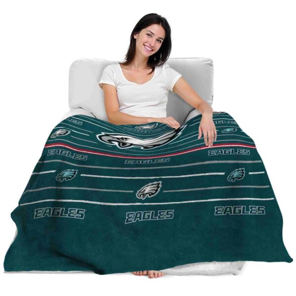 philadelphia eagles striped pattern green blanket latest model