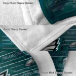 philadelphia eagles striped pattern green blanket premium grade