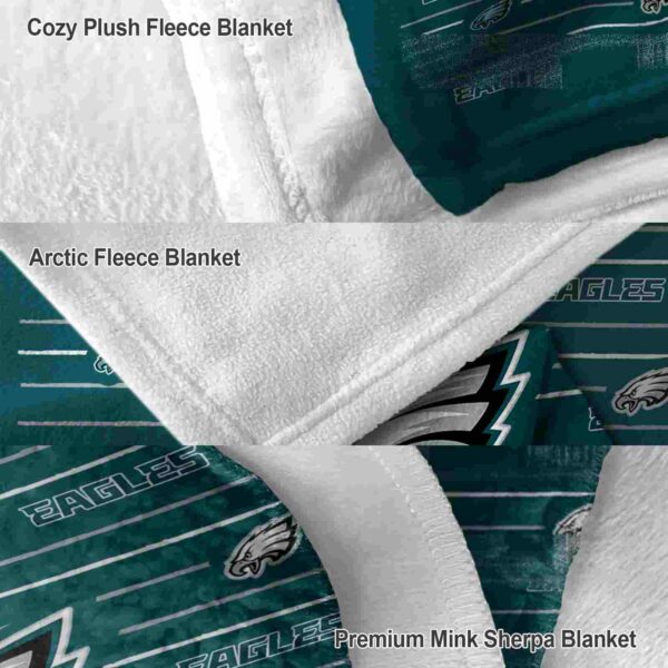 philadelphia eagles striped pattern green blanket premium grade