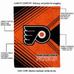 philadelphia flyers diagonal stripes orange blanket new arrival