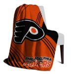 philadelphia flyers diagonal stripes orange blanket top rated