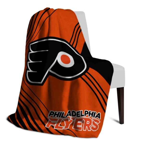 philadelphia flyers diagonal stripes orange blanket top rated