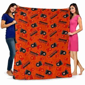 philadelphia flyers diehard fans orange blanket fashion forward