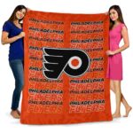 philadelphia flyers fan pride orange blanket best selling