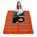philadelphia flyers fan pride orange blanket best selling