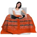 philadelphia flyers fan pride orange blanket best selling