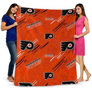 philadelphia flyers fan spirit orange blanket fashion forward