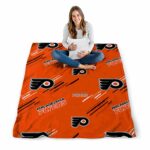 philadelphia flyers fan spirit orange blanket best selling