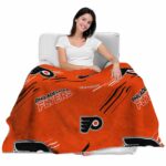 philadelphia flyers fan spirit orange blanket best selling