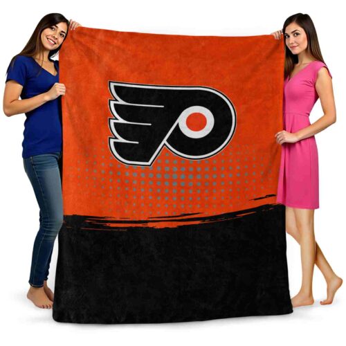 philadelphia flyers gradient dots orange blanket fashion forward