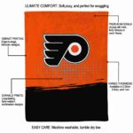 philadelphia flyers gradient dots orange blanket best selling