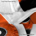 philadelphia flyers gradient dots orange blanket best selling