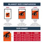 philadelphia flyers grunge texture orange blanket best selling