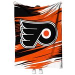 philadelphia flyers paint streaks orange white blanket best selling