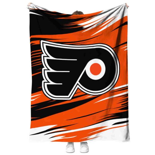 philadelphia flyers paint streaks orange white blanket best selling