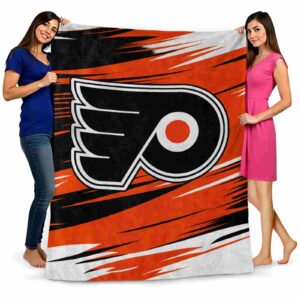 philadelphia flyers paint streaks orange white blanket fashion forward