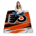 philadelphia flyers paint streaks orange white blanket best selling