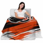 philadelphia flyers paint streaks orange white blanket best selling