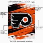 philadelphia flyers paint streaks orange white blanket best selling