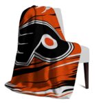 philadelphia flyers paint streaks orange white blanket best selling
