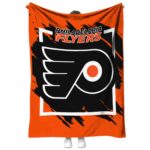 Philadelphia Flyers Splatter Effect Orange Blanket 1 philadelphia flyers splatter effect orange blanket best selling