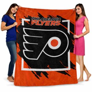 philadelphia flyers splatter effect orange blanket fashion forward