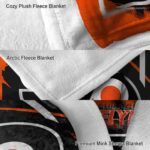 philadelphia flyers splatter effect orange blanket best selling