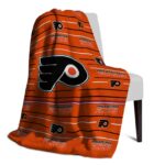 philadelphia flyers striped pattern orange blanket best selling