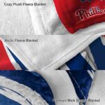 philadelphia phillies brushstrokes blue white blanket premium grade