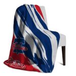 philadelphia phillies brushstrokes blue white blanket top rated