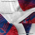 philadelphia phillies diagonal stripes blue blanket premium grade