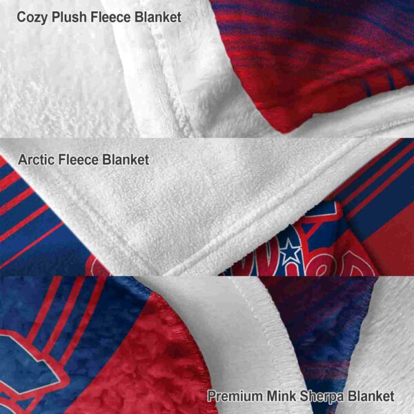 philadelphia phillies diagonal stripes blue blanket premium grade