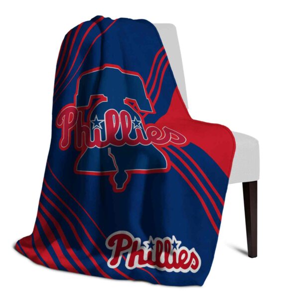 philadelphia phillies diagonal stripes blue blanket top rated