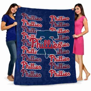 philadelphia phillies fan pride blue blanket fashion forward