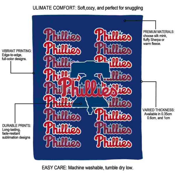 philadelphia phillies fan pride blue blanket new arrival