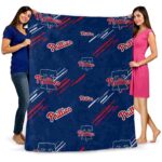 philadelphia phillies fan spirit blue blanket fashion forward