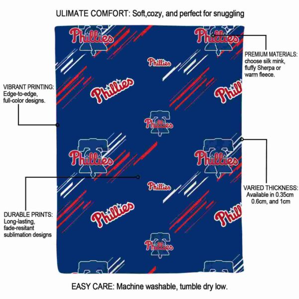philadelphia phillies fan spirit blue blanket new arrival