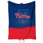 philadelphia phillies gradient dots blue blanket best selling