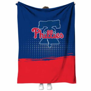 philadelphia phillies gradient dots blue blanket best selling