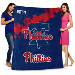 philadelphia phillies grunge texture blue blanket fashion forward